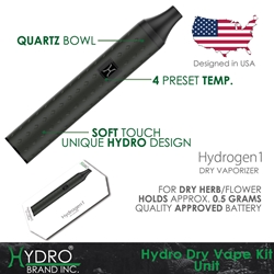 Hydro Vaporizer Kit HYDROGEN1 (For Dry Herb) SOFT BLACK