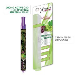 Hydro® CBD Vape Pen 200mg Stick MAJESTIC GRAPE