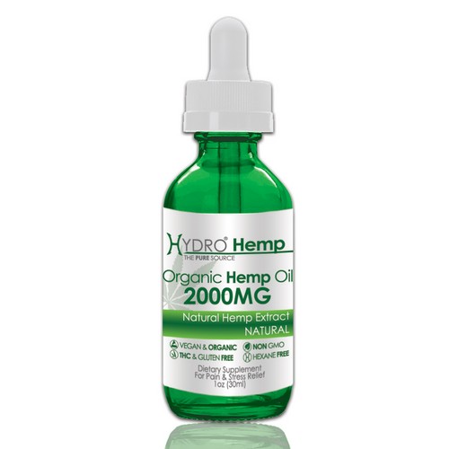 Hydro CBD Tincture 30ml Bottle 2000mg NATURAL