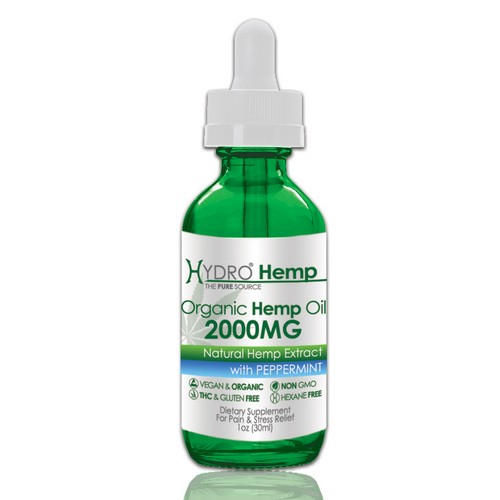 Hydro CBD Tincture 30ml Bottle 2000mg PEPPERMINT