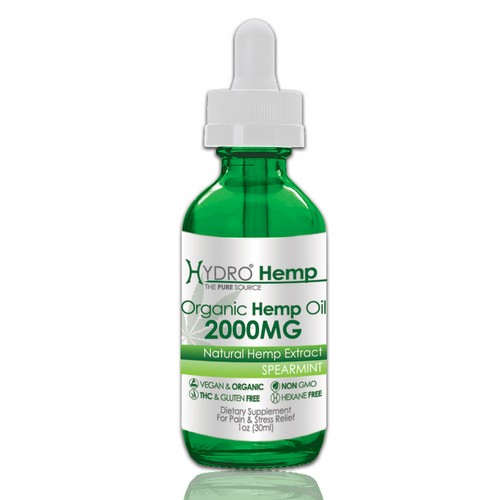 Hydro CBD Tincture 30ml Bottle 2000mg SPEARMINT