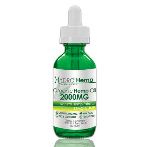 Hydro CBD Tincture 30ml Bottle 2000mg LEMON/LIME