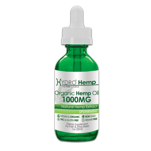 Hydro CBD Tincture 30ml Bottle 1000mg SPEARMINT