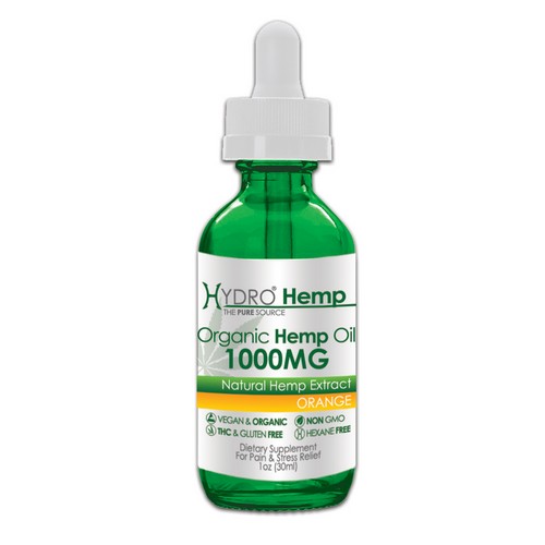 Hydro CBD Tincture 30ml Bottle 1000mg ORANGE