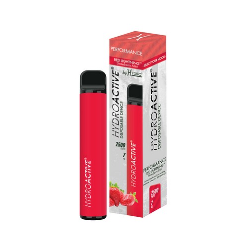 HydroActive® Vape 2500 Unit PERFORMANCE Red Lightning Strawberry