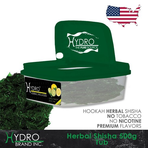 Hydro® Nicotine Free Hookah Shisha 500g Tub CITRUS TWIST (LEMON LIME)