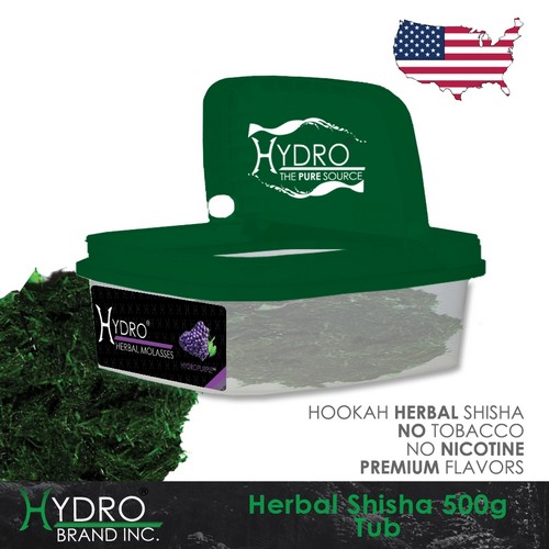 Hydro® Nicotine Free Hookah Shisha 500g Tub HYDROPURPLE (GRAPE)