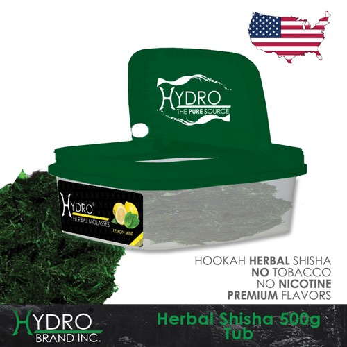 Hydro® Nicotine Free Hookah Shisha 500g Tub LEMON MINT