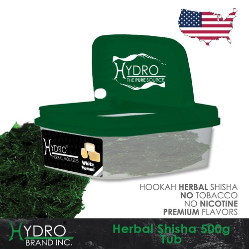 Hydro® Nicotine Free Hookah Shisha 500g Tub WHITE YUMMI