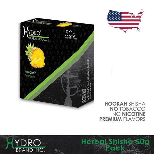 Hydro® Nicotine Free Hookah Shisha 50g Pack AURORA (PINEAPPLE)