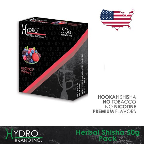 Hydro® Nicotine Free Hookah Shisha 50g Pack ELECTRIC X (WILD BERRY)