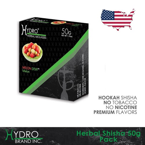 Hydro® Nicotine Free Hookah Shisha 50g Pack MELON DEW (MELON)