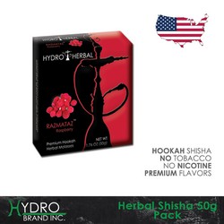 Hydro® Nicotine Free Hookah Shisha 50g Pack RAZMATAZ (RASPBERRY)