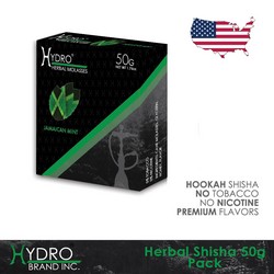 Hydro® Nicotine Free Hookah Shisha 50g Pack JAMAICAN MINT