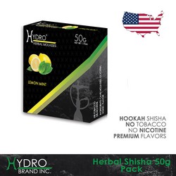 Hydro® Nicotine Free Hookah Shisha 50g Pack LEMON MINT