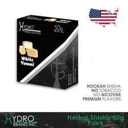 Hydro® Nicotine Free Hookah Shisha 50g Pack WHITE YUMMI