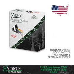 Hydro® CBD Nicotine Free Hookah Shisha 50g Pack PRIZM