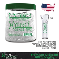 Hydro® Glass Tip DISPLAY (100ct) FLAT CLEAR