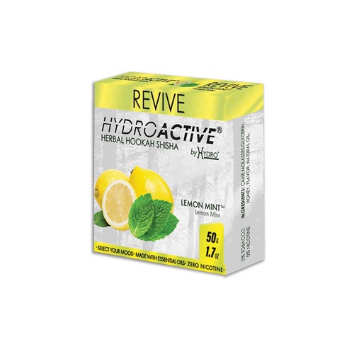 HydroActive® Nicotine Free Hookah Shisha 50g Pack REVIVE Lemon Mint